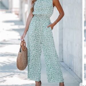 Cupshe Green Patterned Jumpsuit